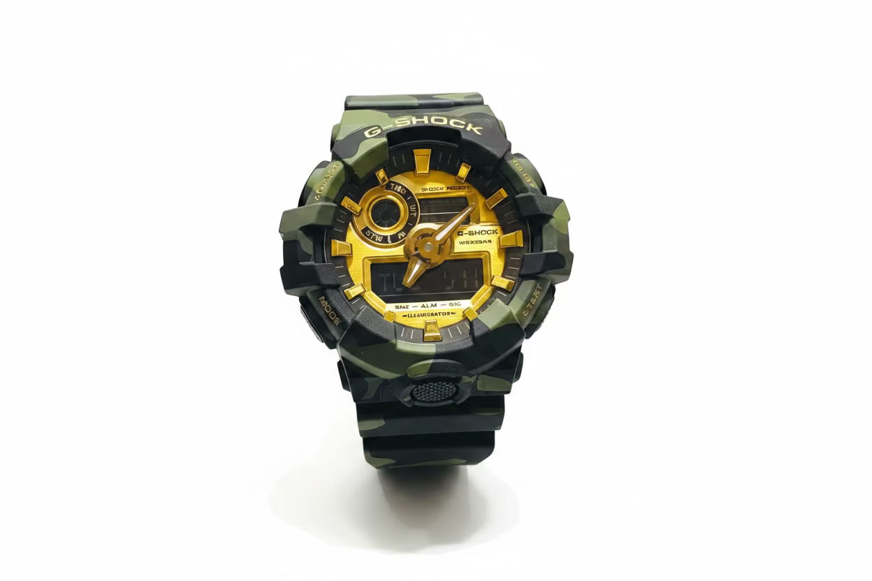 Men’s Casio G-Shock GA700CMG-3A Green Camo Resin Analog Digital Watch