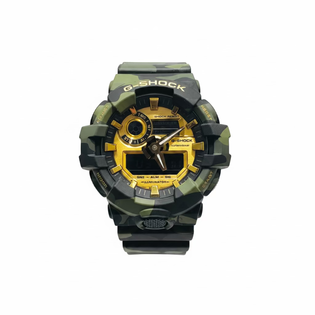 Men’s Casio G-Shock GA700CMG-3A Green Camo Resin Analog Digital Watch