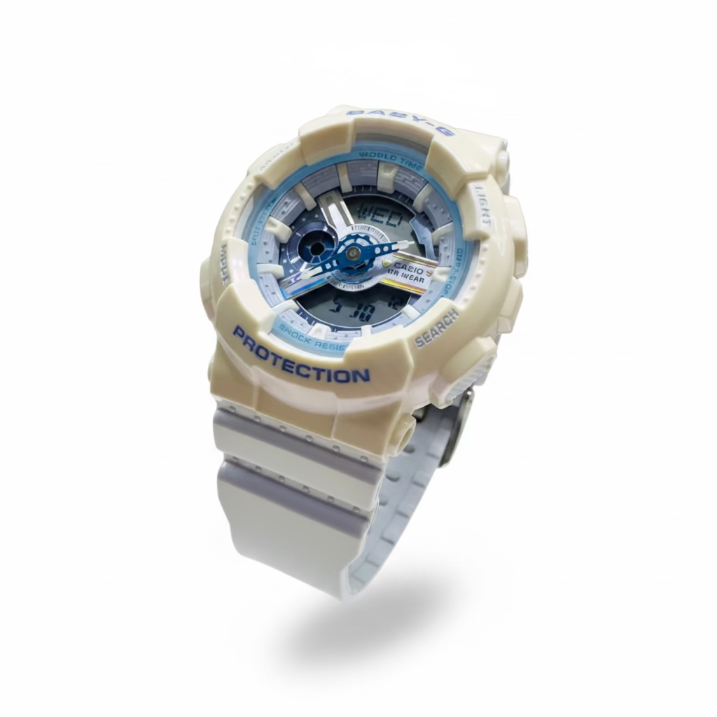 Casio Baby-G Shock BA110PD-2A Digital Blue Resin Band Watch