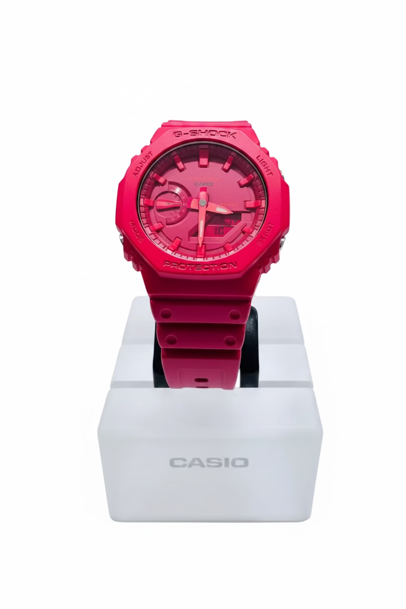 Casio G-Shock GA2100-4A Digital Analog Red Resin Watch