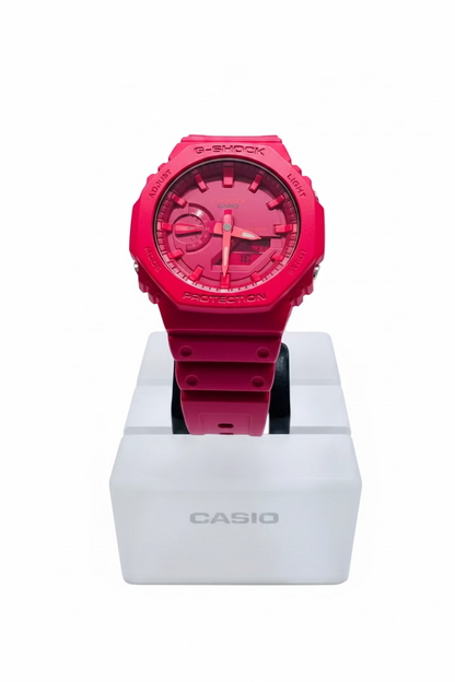 Casio G-Shock GA2100-4A Digital Analog Red Resin Watch