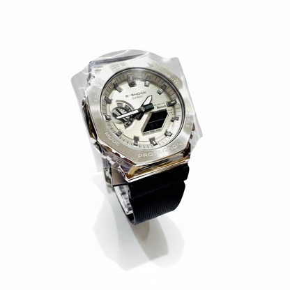 Casio G-Shock GBM2100A-8A Digital Analog White dial with Black strap Watch