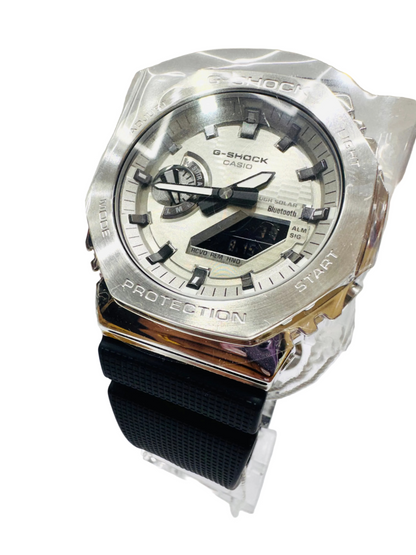 Casio G-Shock GBM2100A-8A Digital Analog White dial with Black strap Watch