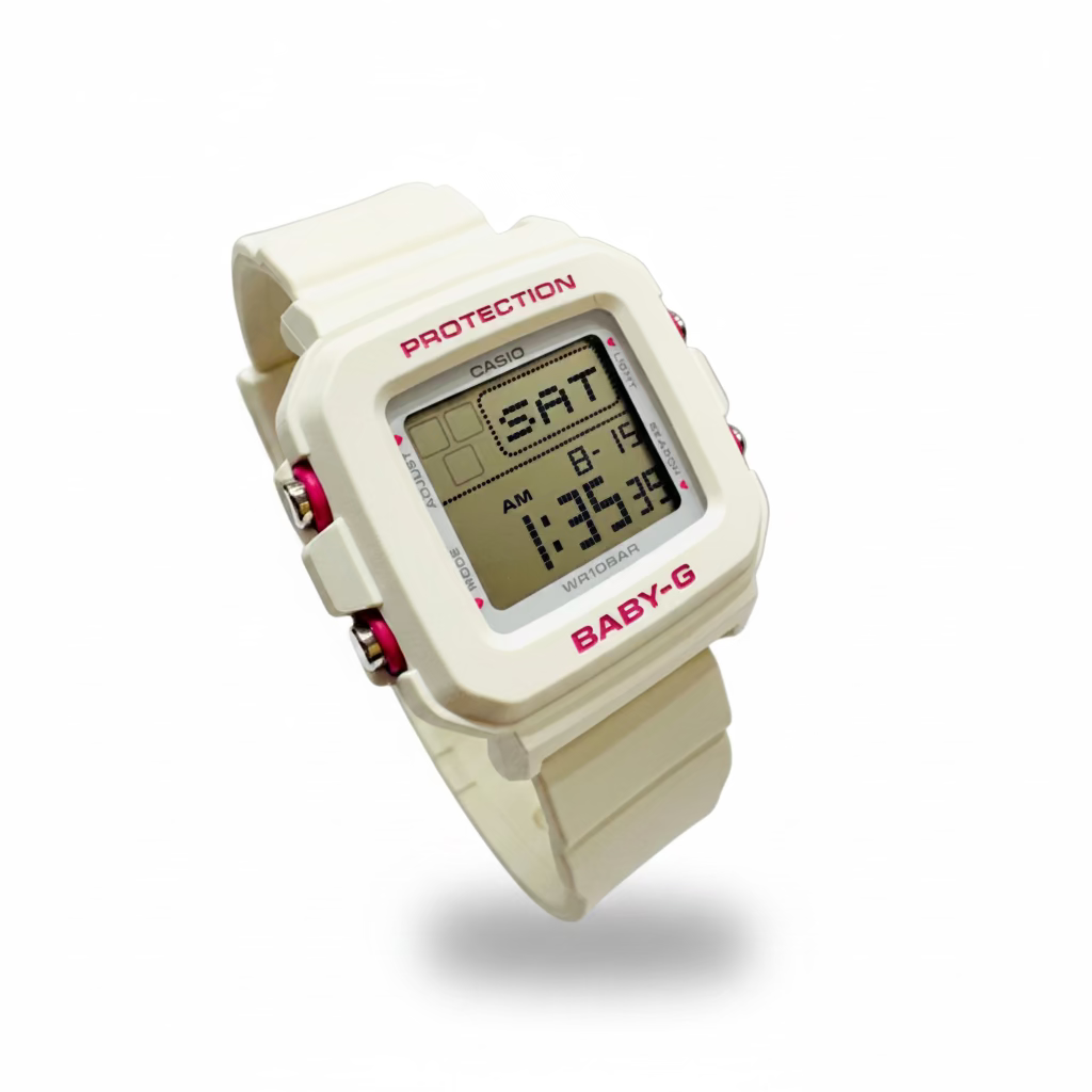Casio BABY-G BGD10KH-7 Digital White & Pink Color Watch