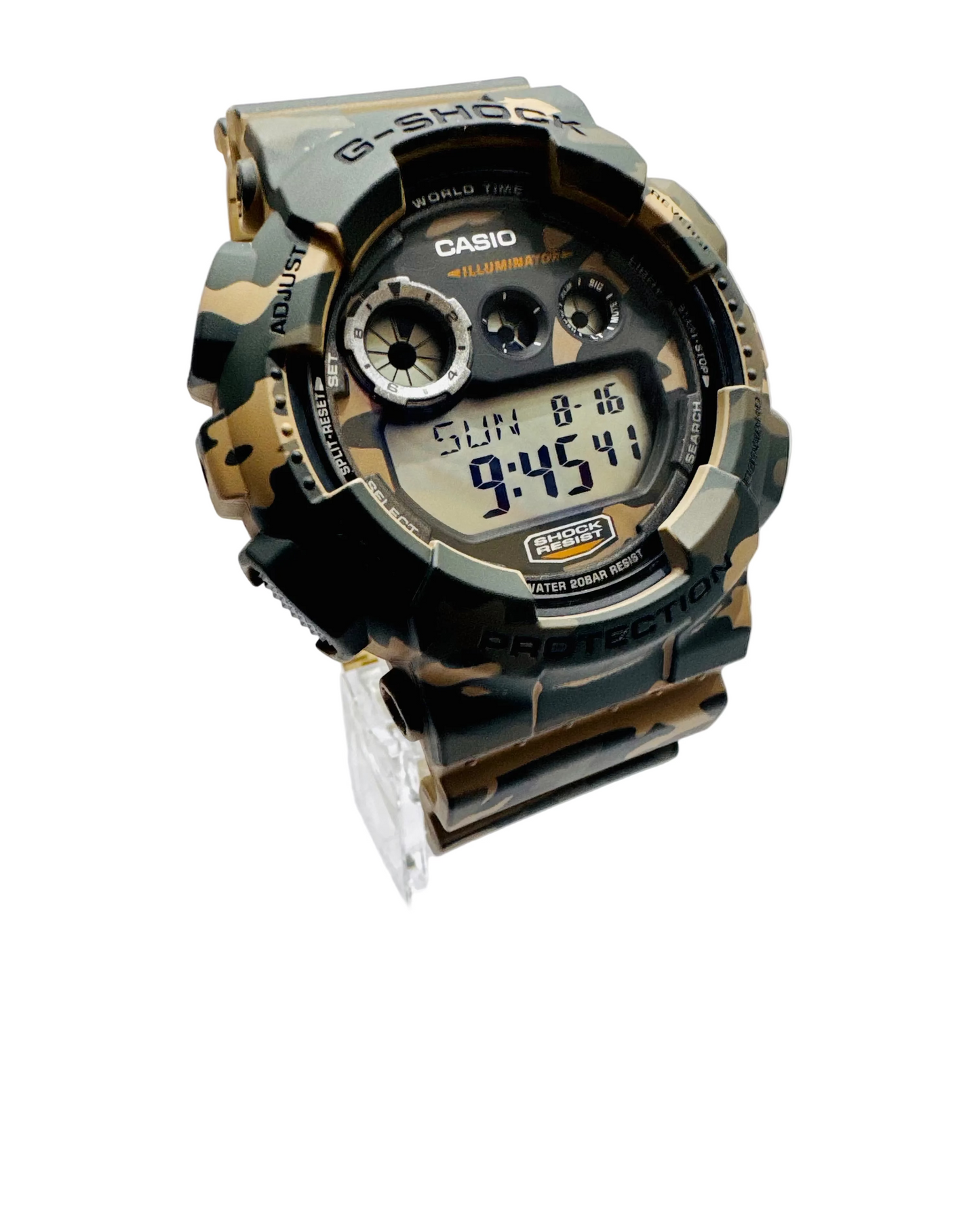 Casio G-Shock GD120CM-5 Rugged Digital Watch WoodlandBrown & Green Camouflage Resin Band
