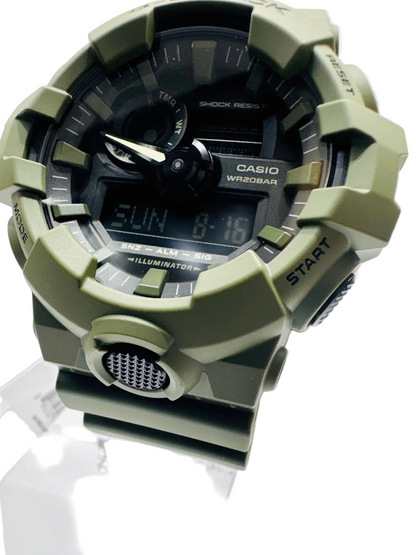 Casio G-Shock GA700UC-3A Rugged Analog Digital Dial Olive green color Watch