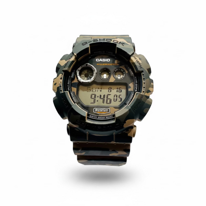 Casio G-Shock GD120CM-5 Rugged Digital Watch WoodlandBrown & Green Camouflage Resin Band