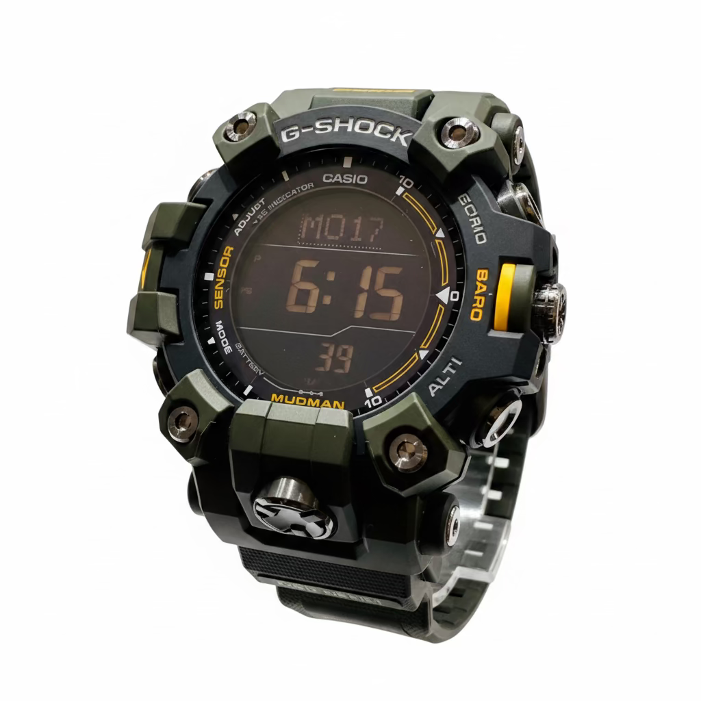 Casio G-Shock GW9500-3 MudMan Mud Resist Tough Solar MultiBand Triple Sensor Military Green color Watch