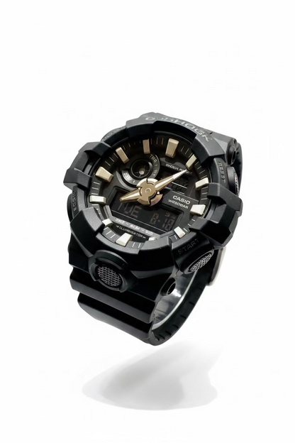 Casio G-Shock GA700-1B Rugged Analog Digital Black Watch