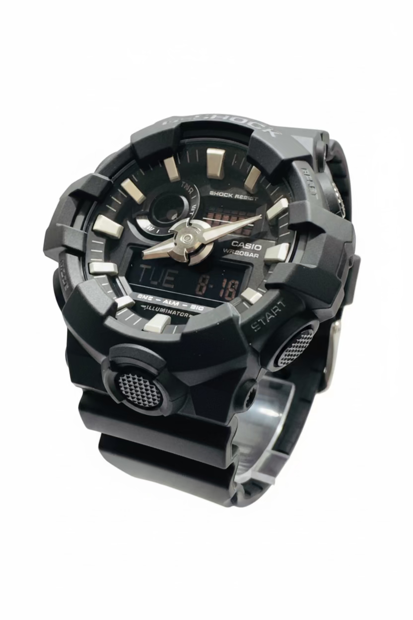 Casio G-Shock GA700-1B Rugged Analog Digital Black Watch