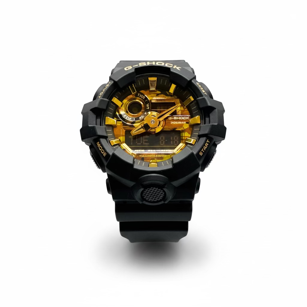 Casio G-Shock GA700CF-1A Digital Analog Black Resin Watch