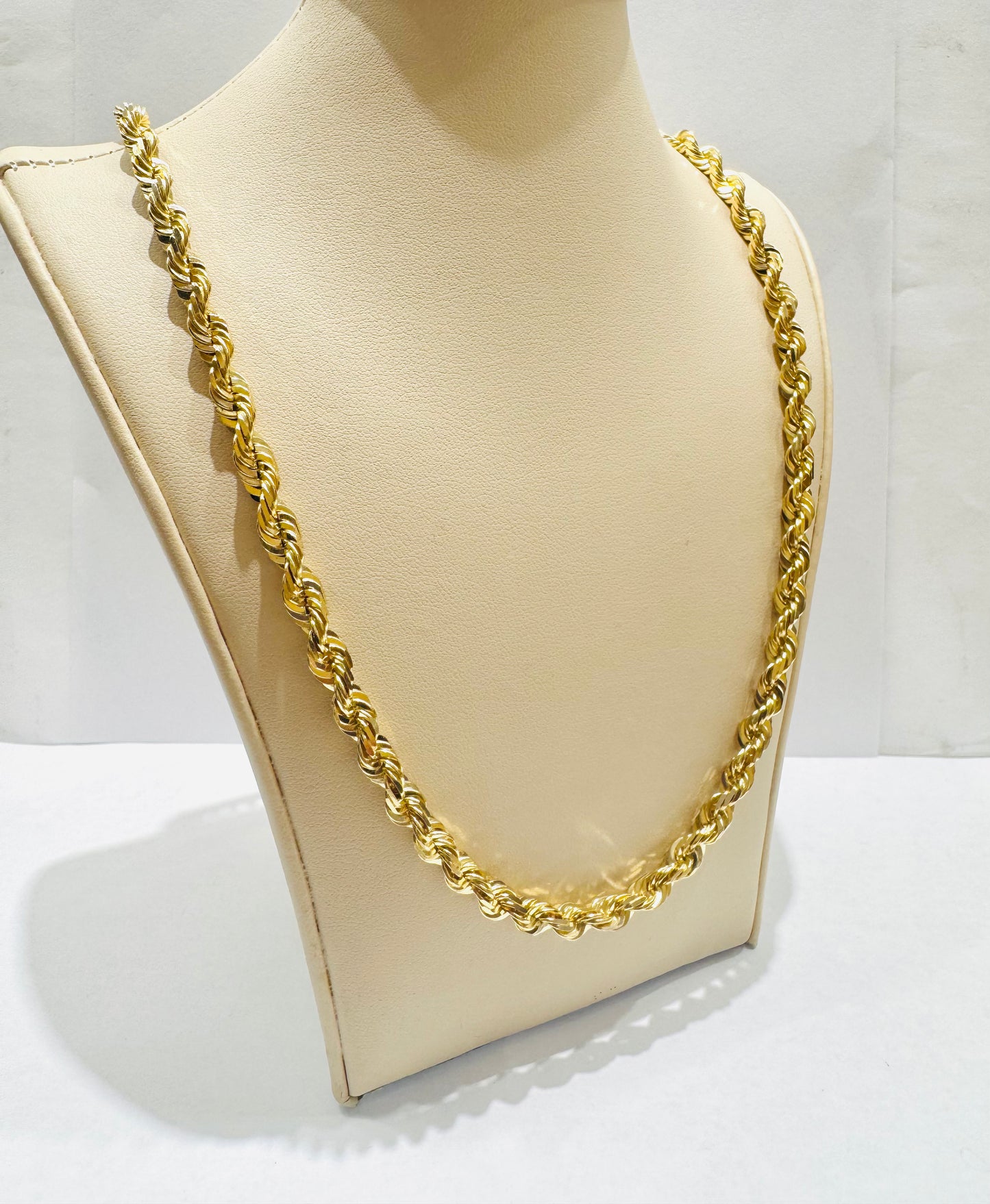 10K GOLD SOLID ROPE NECKLACE 24”, WEIGHT: 54.9gm, WIDTH: 5mm