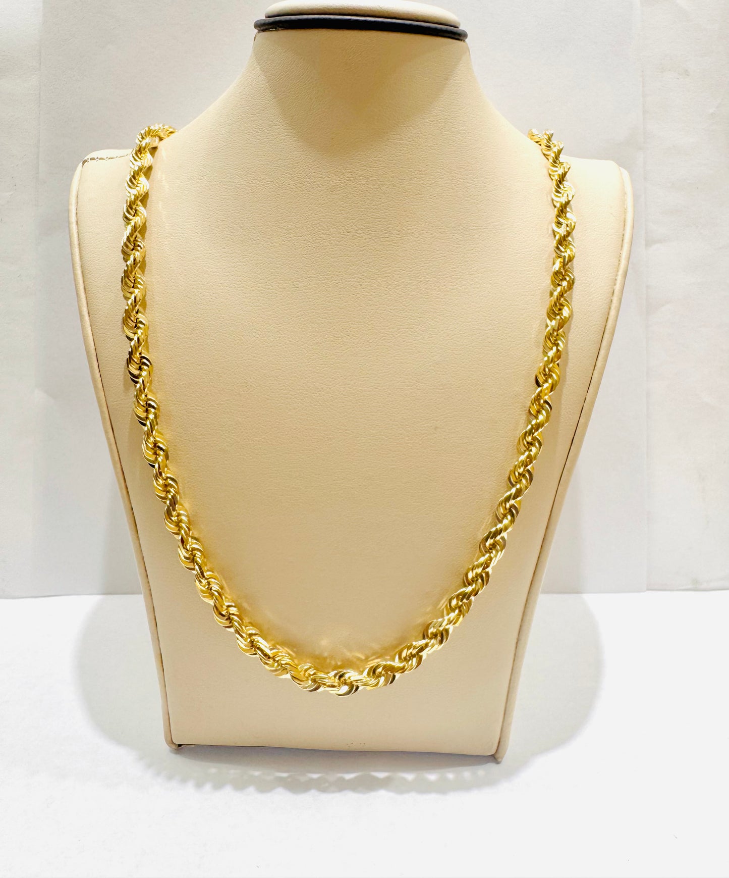 10K GOLD SOLID ROPE NECKLACE 24”, WEIGHT: 54.9gm, WIDTH: 5mm