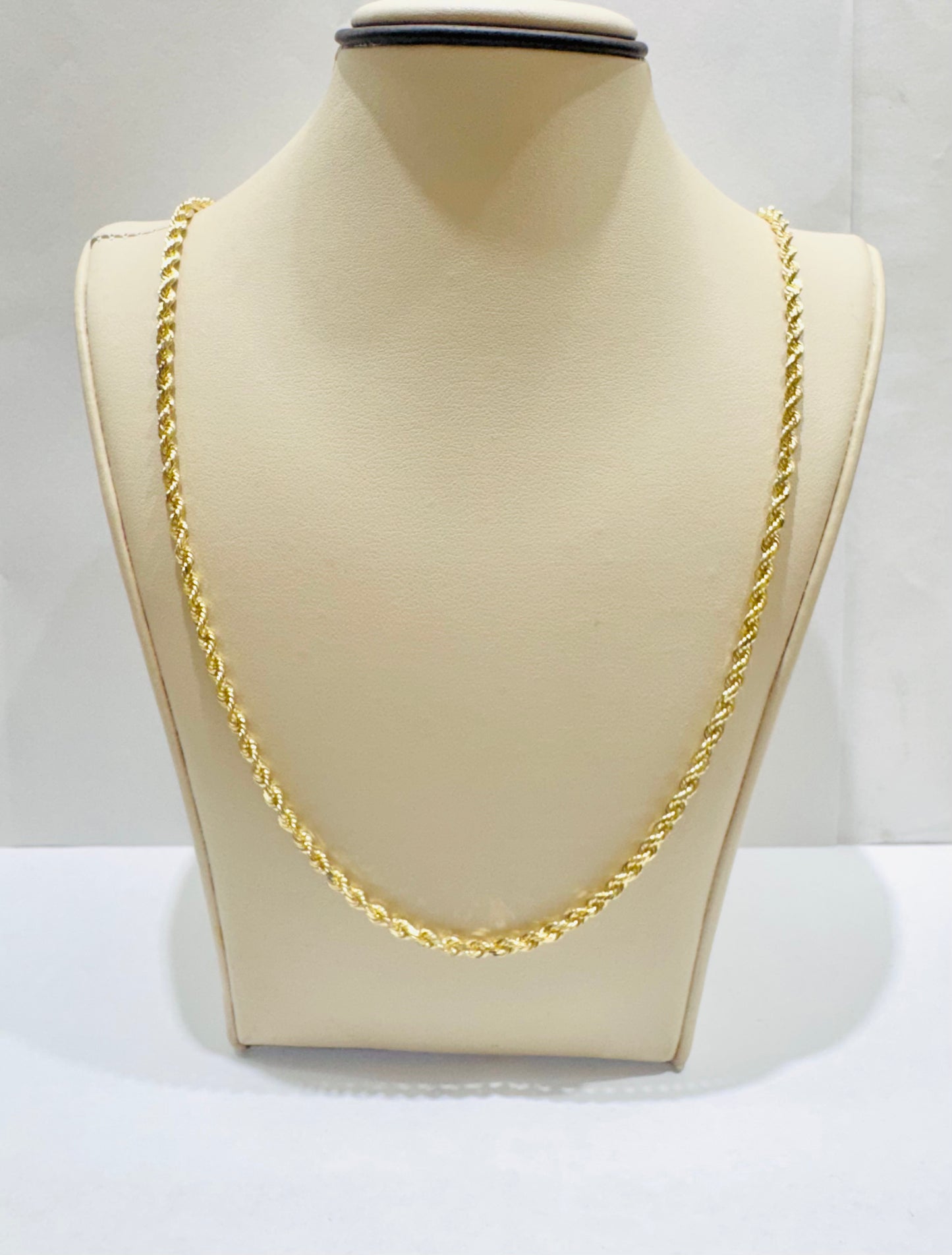 10K GOLD SOLID ROPE NECKLACE 24”, WEIGHT: 17.3gm, WIDTH: 2.8mm
