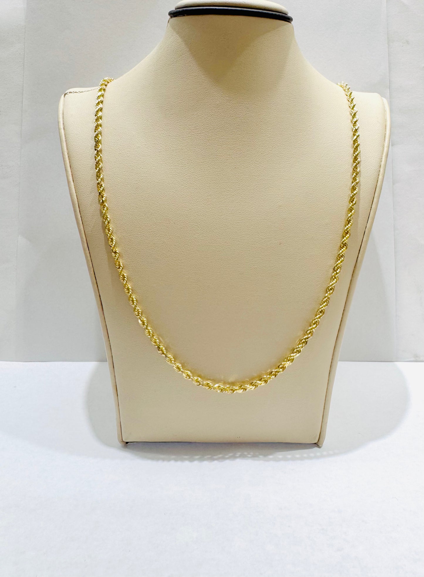 10K GOLD SOLID ROPE NECKLACE 18”, WEIGHT: 13gm, WIDTH: 2.8mm