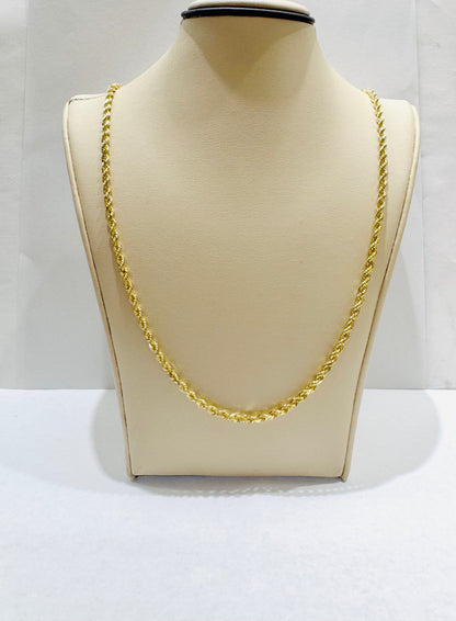 10K GOLD SOLID ROPE NECKLACE 18”, WEIGHT: 13gm, WIDTH: 2.8mm