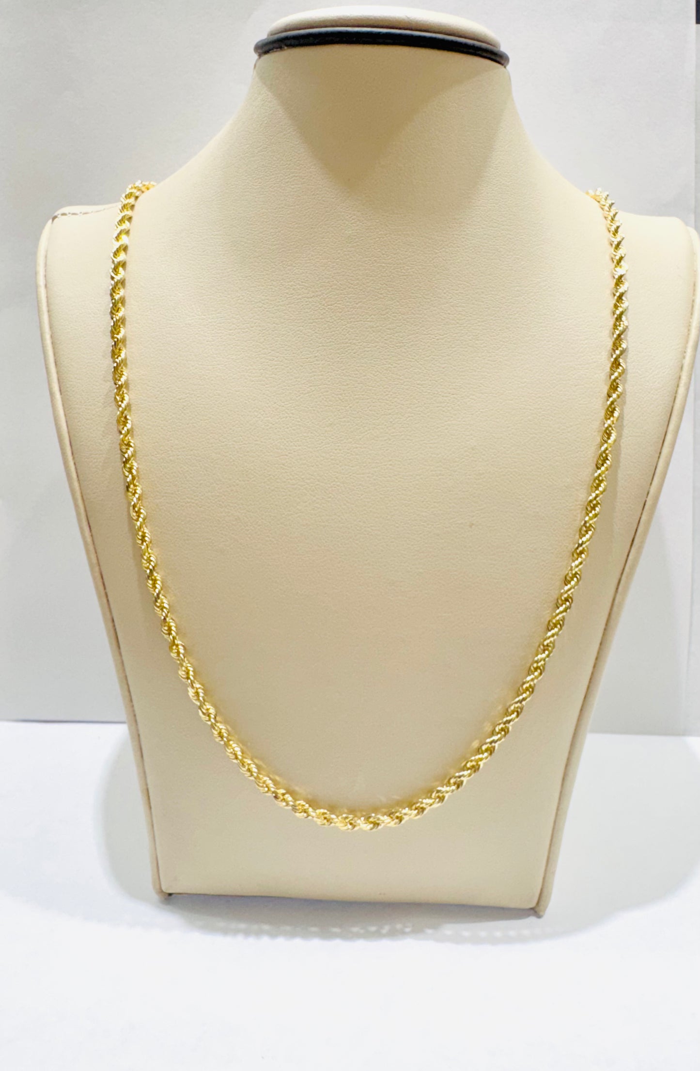 10K GOLD SOLID ROPE NECKLACE 20”, WEIGHT: 14.5gm, WIDTH: 2.8mm