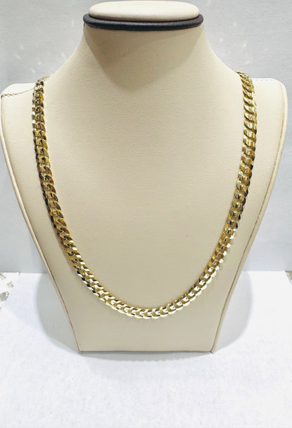 10K GOLD SOLID CUBAN LINK NECKLACE 24”, WEIGHT: 25gm, WIDTH: 6.4mm