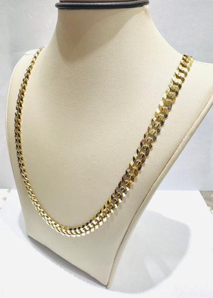 10K GOLD SOLID CUBAN LINK NECKLACE 24”, WEIGHT: 25gm, WIDTH: 6.4mm