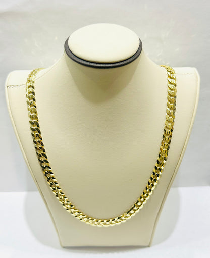 10K GOLD SOLID CUBAN LINK NECKLACE 22”, WEIGHT: 29gm, WIDTH: 7.3mm
