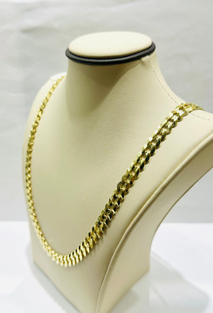10K GOLD SOLID CUBAN LINK NECKLACE 22”, WEIGHT: 29gm, WIDTH: 7.3mm