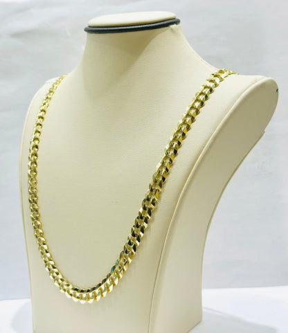 10K GOLD SOLID CUBAN LINK NECKLACE 24”, WEIGHT: 31.6gm, WIDTH: 7.2mm