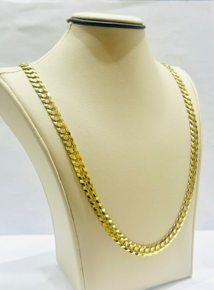 10K GOLD SOLID CUBAN LINK NECKLACE 22”, WEIGHT: 23gm, WIDTH: 6.4mm