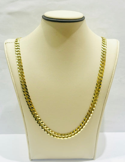 10K GOLD SOLID CUBAN LINK NECKLACE 22”, WEIGHT: 23gm, WIDTH: 6.4mm