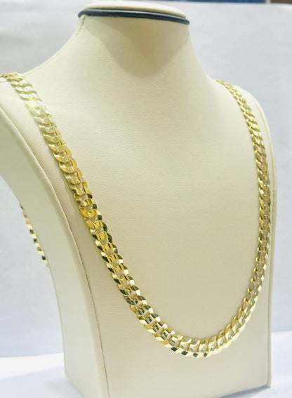 10K GOLD SOLID CUBAN LINK NECKLACE 26”, WEIGHT: 34.5gm WIDTH: 7.3mm