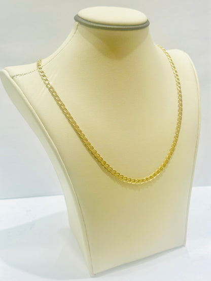 10K GOLD SOLID CUBAN LINK NECKLACE 24”, WEIGHT: 8.3gm, WIDTH: 3.2mm
