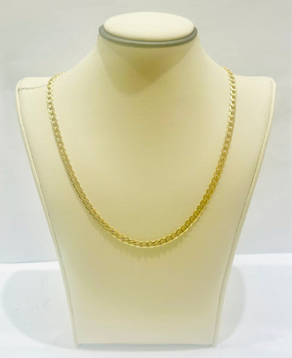 10K GOLD SOLID CUBAN LINK NECKLACE 24”, WEIGHT: 8.3gm, WIDTH: 3.2mm