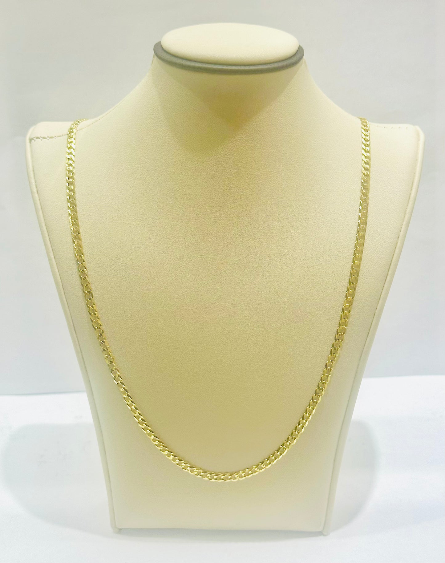 10K GOLD HOLLOW CUBAN NECKLACE 24”, WEIGHT: 5.5gm, WIDTH: 3.4mm