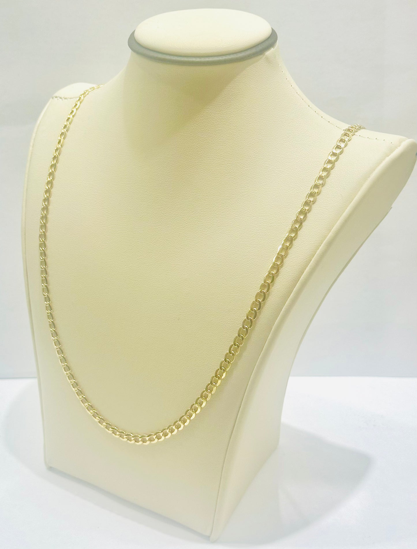10K GOLD HOLLOW CUBAN LINK NECKLACE 20”, WEIGHT: 6.1gm, WIDTH: 4.1mm