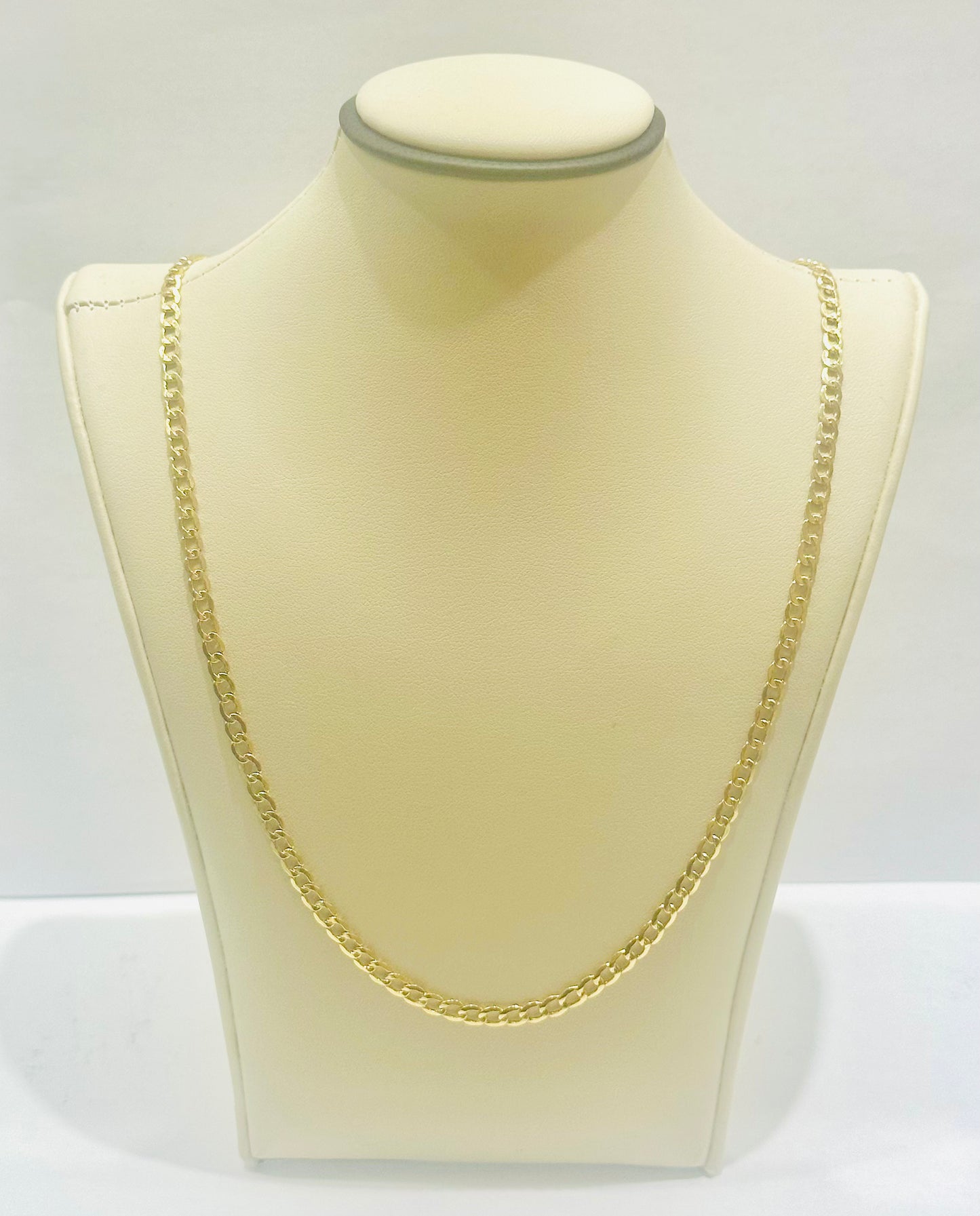 10K GOLD HOLLOW CUBAN LINK NECKLACE 20”, WEIGHT: 6.1gm, WIDTH: 4.1mm