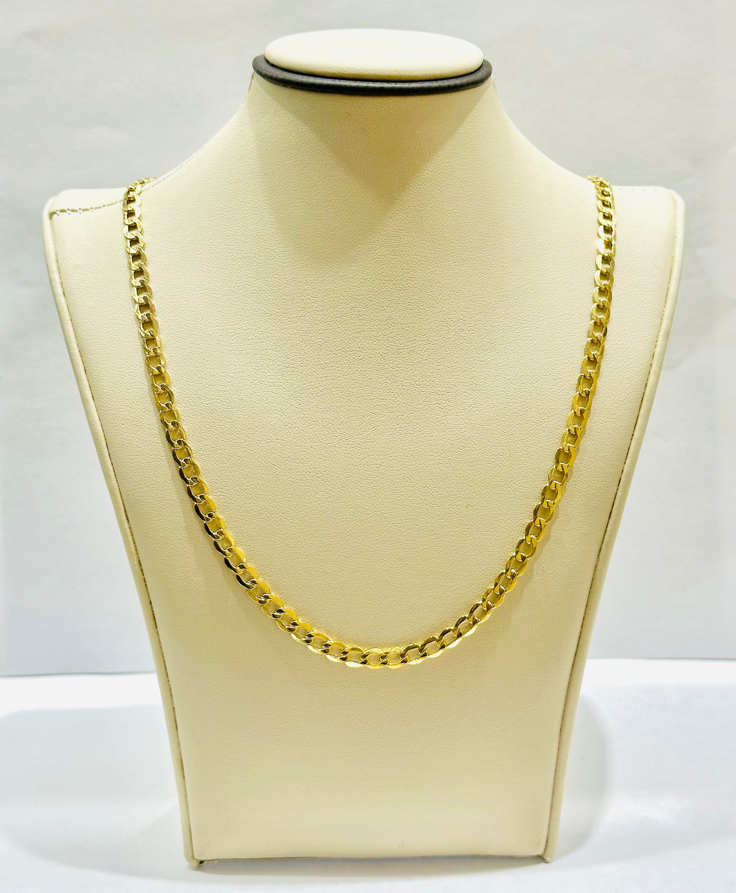 10K GOLD HOLLOW CUBAN LINK NECKLACE 20”, WEIGHT: 6gm, WIDTH:4.3mm