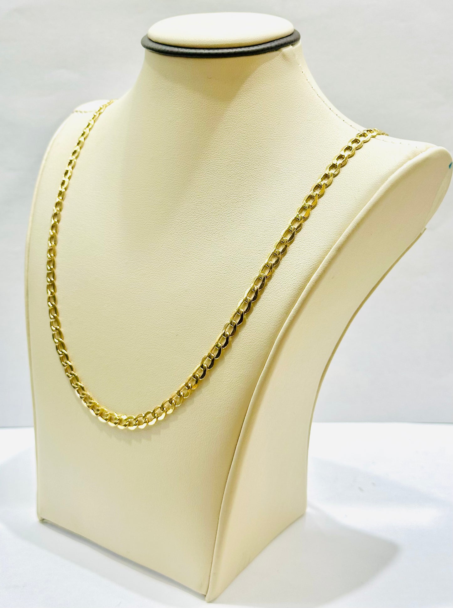 10K GOLD HOLLOW CUBAN LINK NECKLACE 20”, WEIGHT: 6gm, WIDTH:4.3mm