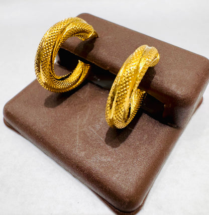 10K GOLD BABY HOOP EARRINGS, WEIGHT: 1.4gm