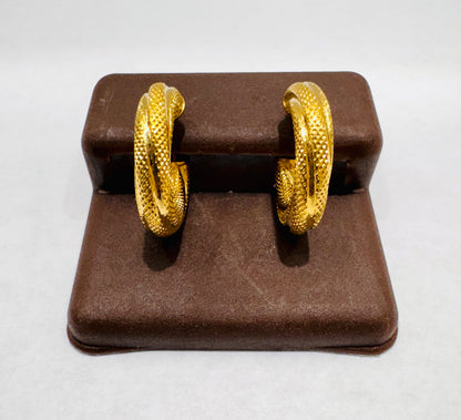10K GOLD BABY HOOP EARRINGS, WEIGHT: 1.4gm