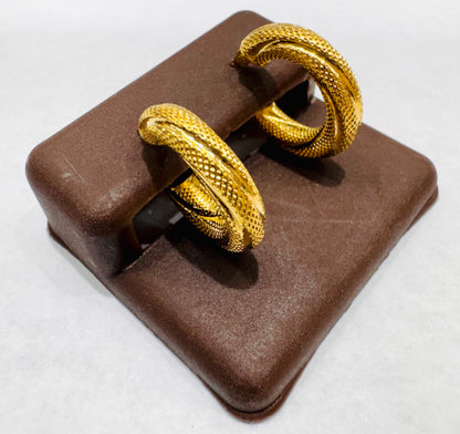 10K GOLD BABY HOOP EARRINGS, WEIGHT: 1.4gm