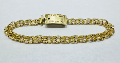 10K GOLD HOLLOW CHINO LINK BRACELET 8”, WEIGHT: 16gm, WIDTH: 8.6mm