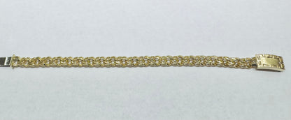 10K GOLD HOLLOW CHINO LINK BRACELET 7.5”, WEIGHT: 7.3gm, WIDTH: 5.7mm