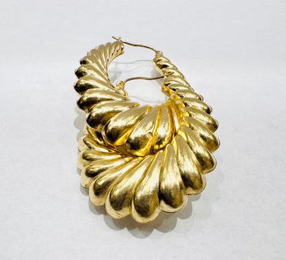 10K GOLD SHRIMP EARRINGS, WEIGHT: 7.2gm
