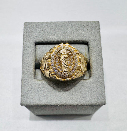 10K GOLD SAINT JUDE NUGGET RING, WEIGHT: 4gm, SIZE: 10.5
