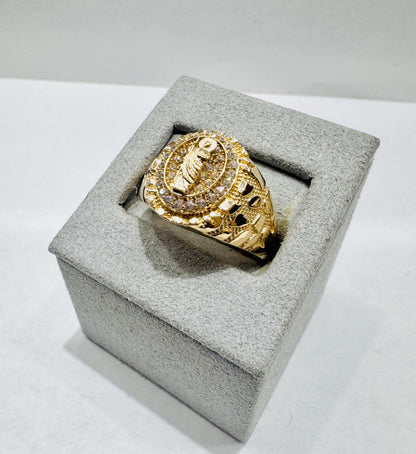 10K GOLD SAINT JUDE NUGGET RING, WEIGHT: 4gm, SIZE: 10.5