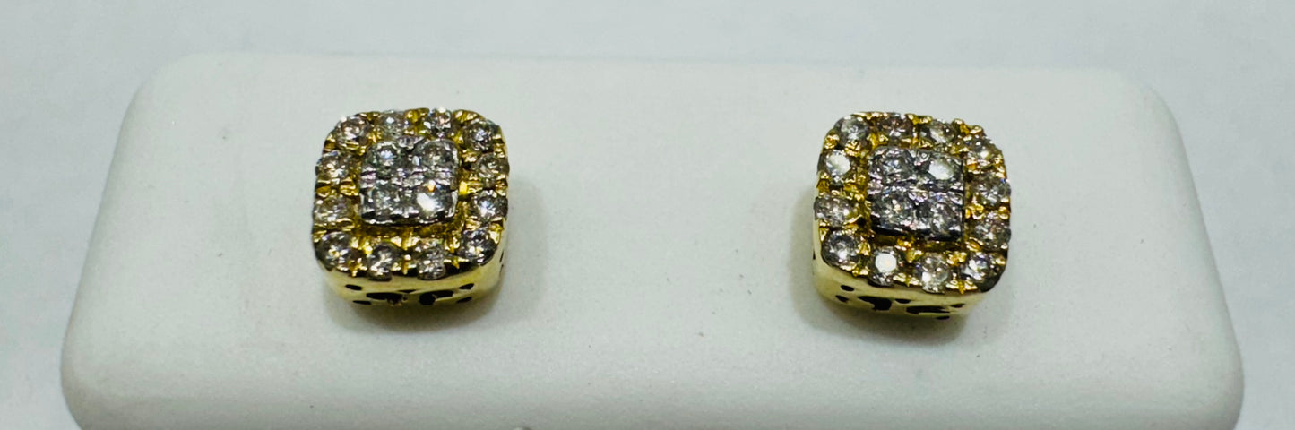10K GOLD NATURAL DIAMOND EARRINGS 0.24CT