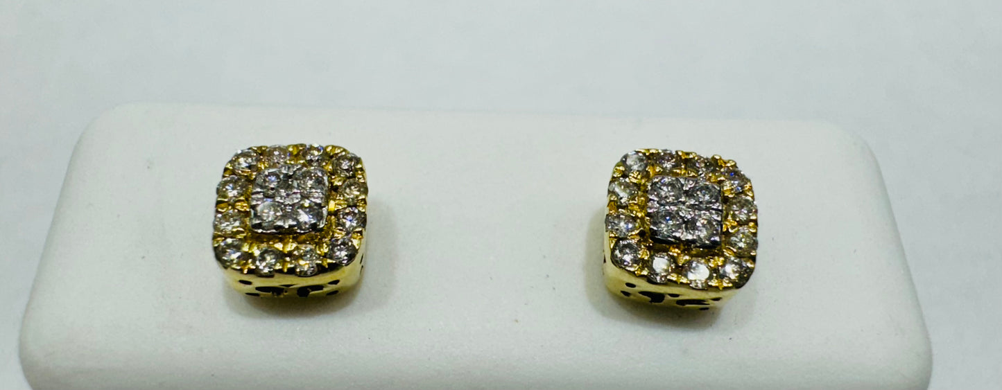 10K GOLD NATURAL DIAMOND EARRINGS 0.24CT