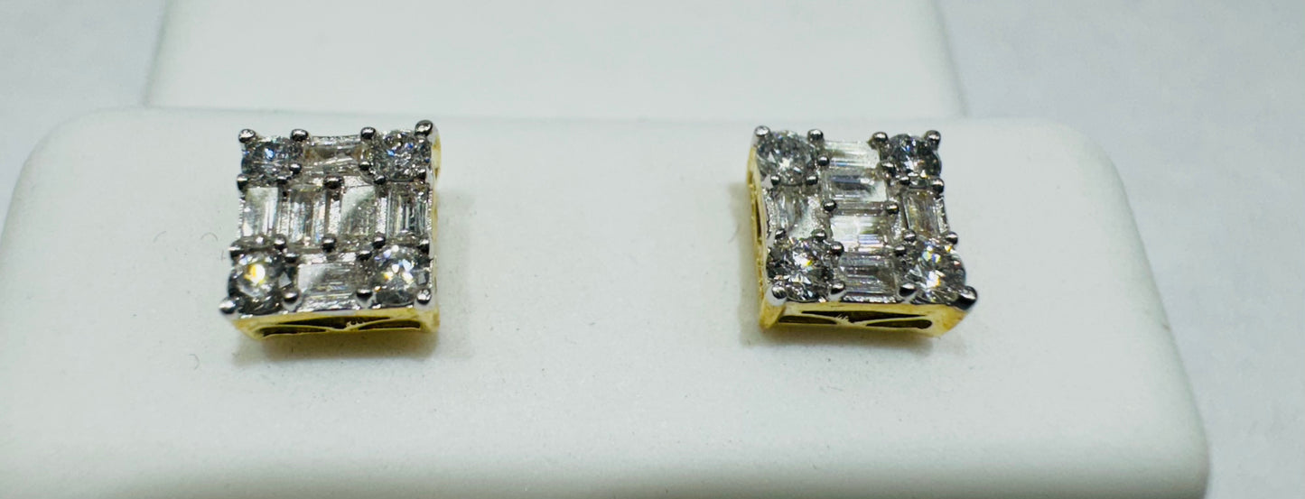 10K GOLD NATURAL DIAMOND EARRINGS 0.33CT