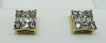 10K GOLD NATURAL DIAMOND EARRINGS 0.33CT