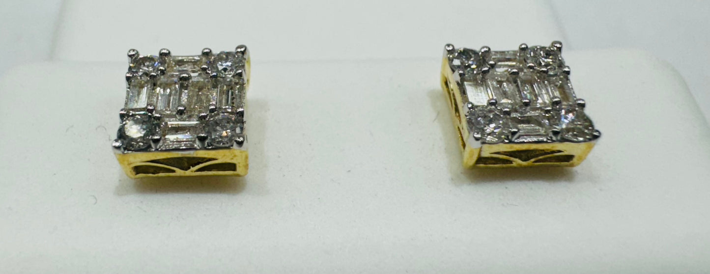 10K GOLD NATURAL DIAMOND EARRINGS 0.33CT