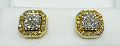 10K GOLD NATURAL DIAMOND EARRINGS 0.22CT